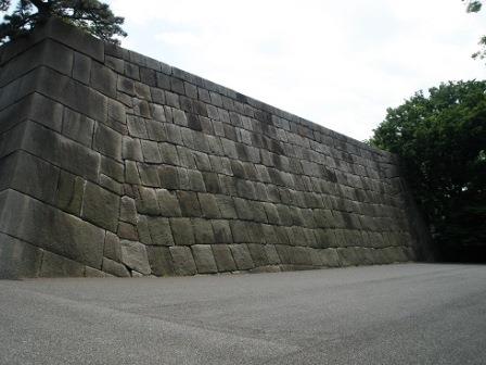 江戸城天守台、北側の面